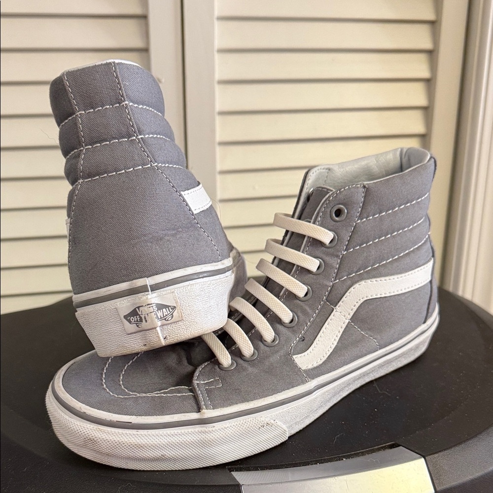 Vans Charcoal and White High-Top Sneakers